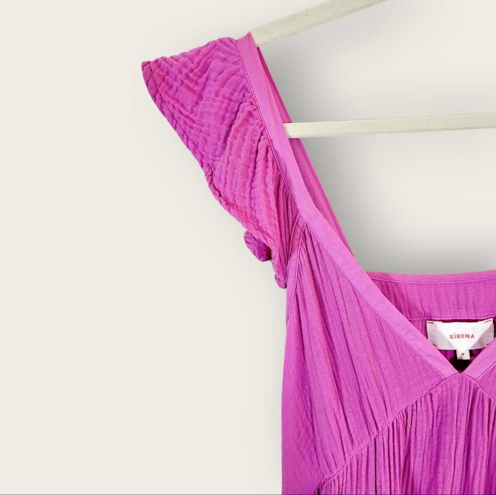 XiRENA Leyla Crinkle Gauze Midi Maxi Dress in Rosebud Size Medium - Picture 6 of 13